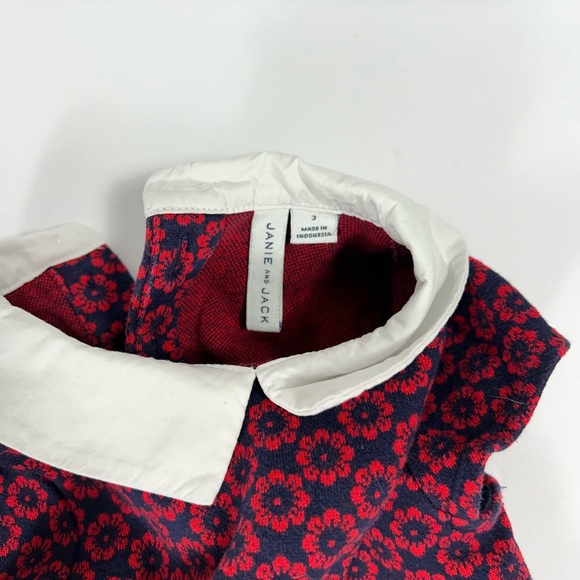 Janie & Jack Dress - FLORAL DROP WAIST JACQUARD DRESS - Size 3T - Picture 2 of 3